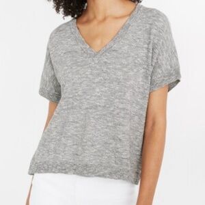 Madewell Womens Paulsen Sweater Tee Sz S Grey Oversized Short sleeve Comfy Knit
